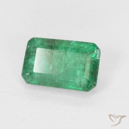 Émeraude Vert chaud naturelle Octogone / coupe Émeraude, 0.64 ct, SI