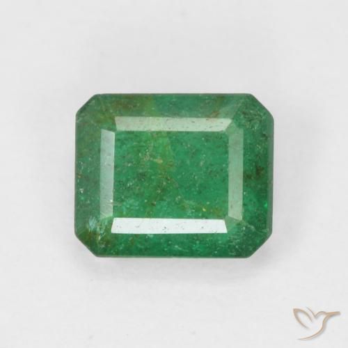 Émeraude vert naturelle taille émeraude, 0,78 ct, SI