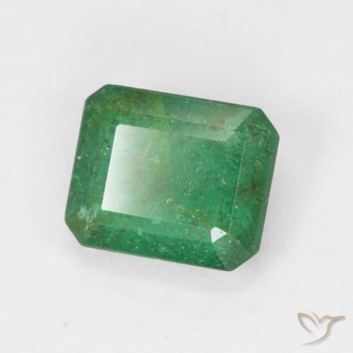 Émeraude vert naturelle taille émeraude, 0,78 ct, SI