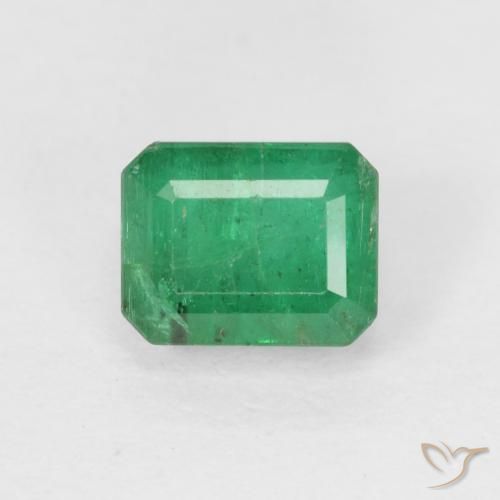 0.71ct Naturel Vert moyen Émeraude, Taille émeraude, SI