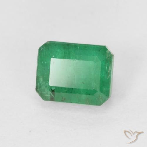 Émeraude vert naturelle taille émeraude, 0,71 ct, SI
