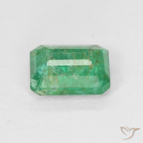 Émeraude Vert clair naturelle Octogone / coupe Émeraude, 0.78 ct, SI