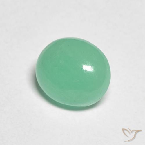 Émeraude Vert moyen naturelle ovale, 1.14 ct, Translucide