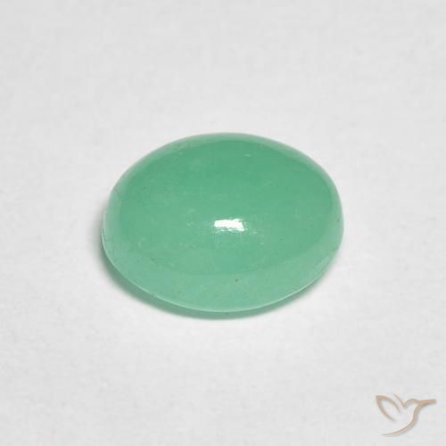 Émeraude Vert moyen naturelle ovale, 1.14 ct, Translucide