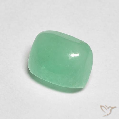 Émeraude Vert clair naturelle Coussin, 0.87 ct, Translucide