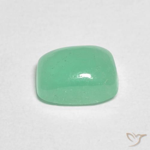 Émeraude Vert clair naturelle Coussin, 0.87 ct, Translucide