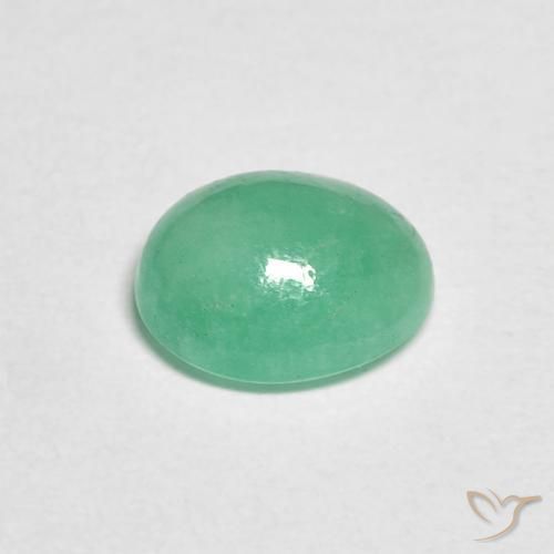 Émeraude Menthe verte naturelle ovale, 1.02 ct, Translucide