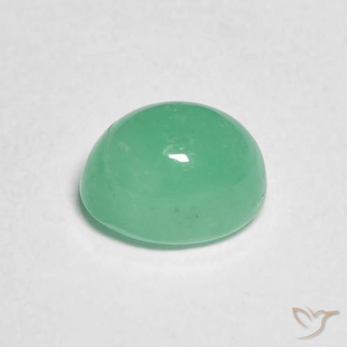 Émeraude Menthe verte naturelle ovale, 1.19 ct, Translucide