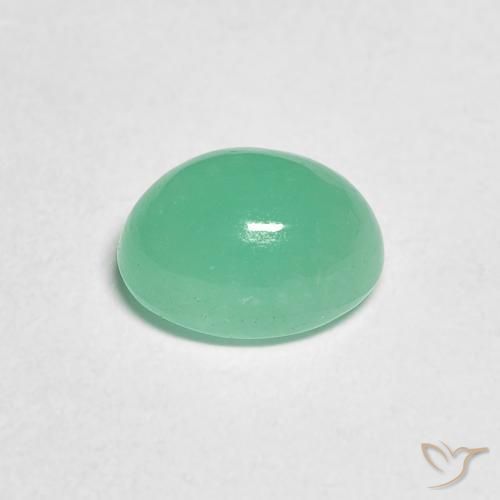 Émeraude Vert moyen naturelle ovale, 1.10 ct, Translucide