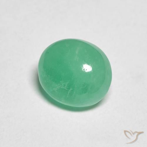 Émeraude Vert moyen naturelle ovale, 1.17 ct, Translucide