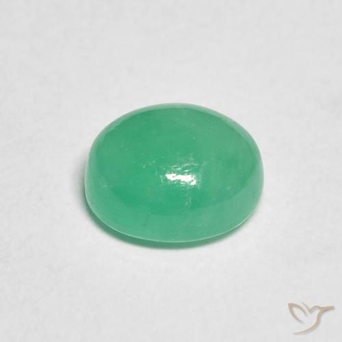 Émeraude Vert moyen naturelle ovale, 1.17 ct, Translucide