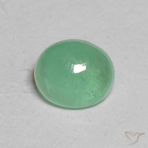0.64ct Naturel Menthe verte Émeraude, ovale, Translucide