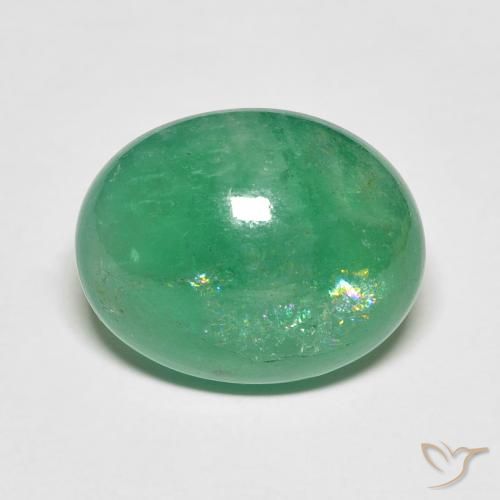8.05ct Naturel Vert clair Émeraude, ovale, Translucide