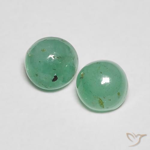 0.63ctw Naturel Vert clair Émeraude, Tour, Transparent