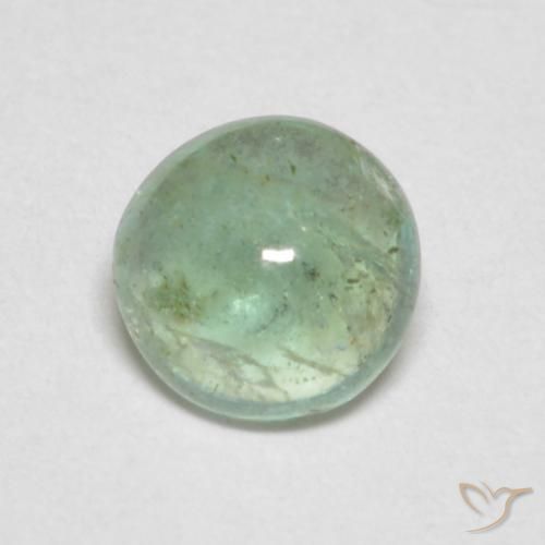0.41ct Naturel Vert jaune très clair Émeraude, Tour, Transparent