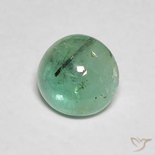 0.40ct Naturel Vert clair Émeraude, Tour, Transparent