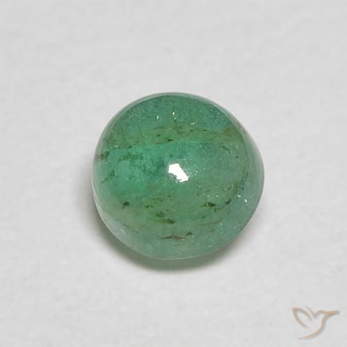 0.43ct Naturel Vert clair moyen Émeraude, Tour, Transparent