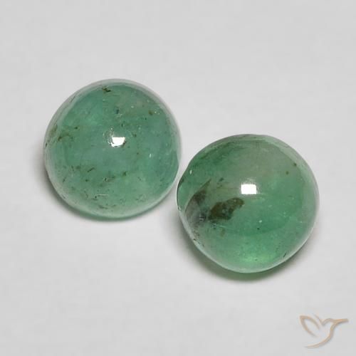 Achetez naturel 0.77ct Vert clair moyen Émeraude gems, Coupe roude, En provenance Colombie chez GemSelect. En stock, livraison internationale!