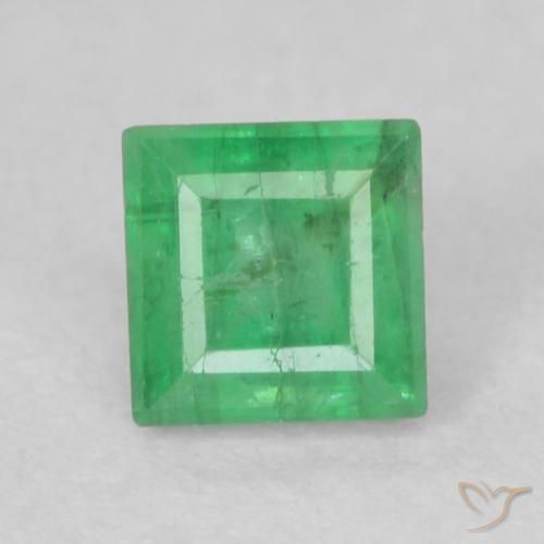 0.24ct Naturel Vert moyen Émeraude, Carré, I1