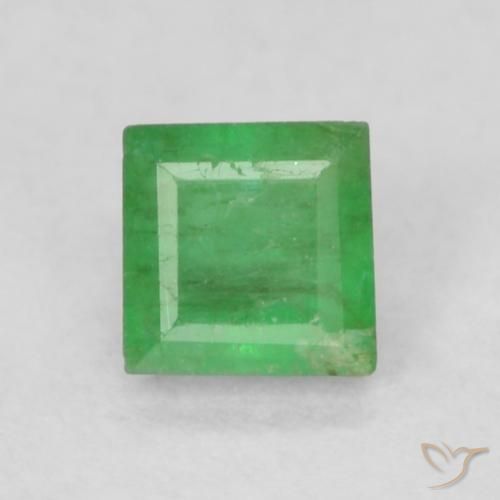 0.16ct Naturel Vert trèfle Émeraude, Carré, I1