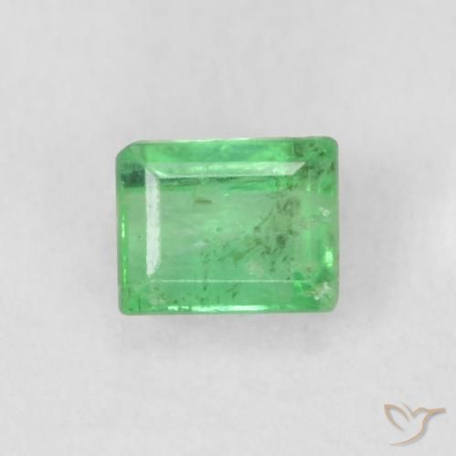 0.16ct Naturel Vert jaunâtre pâle Émeraude, Baquette, VS