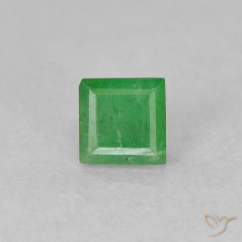 0.22ct Naturel Vert trèfle Émeraude, Carré, I1
