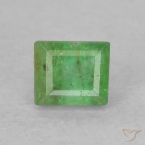 0.20ct Naturel Vert moyen Émeraude, Baquette, SI