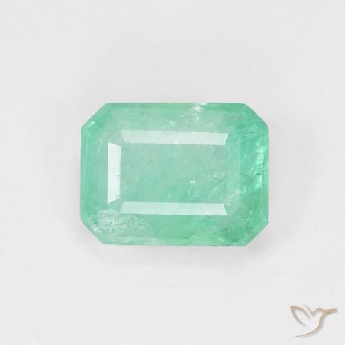 1.02ct Naturel Vert clair Émeraude, Taille émeraude, SI