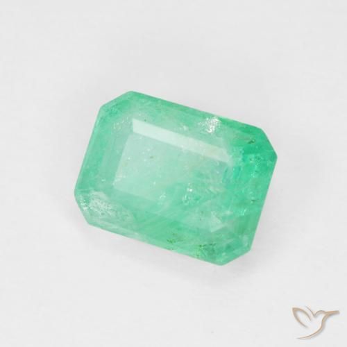 Émeraude Vert clair naturelle Octogone / coupe Émeraude, 1.02 ct, SI