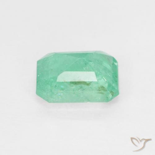Émeraude Vert clair naturelle Octogone / coupe Émeraude, 1.02 ct, SI