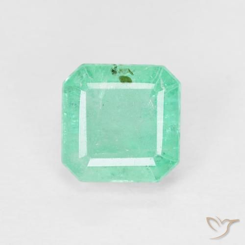 0.87ct Naturel Menthe verte Émeraude, Taille émeraude, SI