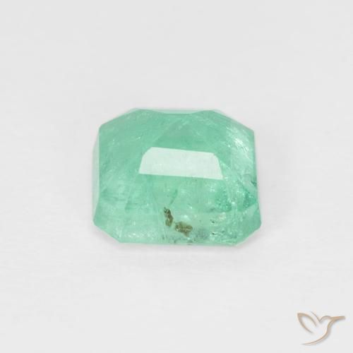 Émeraude Menthe verte naturelle Octogone / coupe Émeraude, 0.87 ct, SI