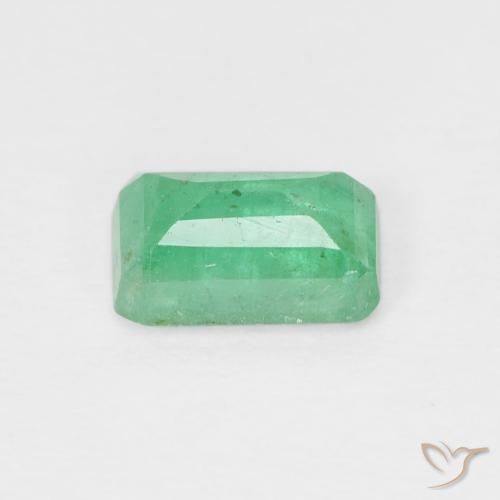 Émeraude Vert clair naturelle Octogone / coupe Émeraude, 0.64 ct, SI