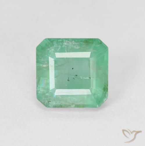 1.33ct Naturel Vert clair Émeraude, Taille émeraude, SI