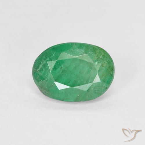 0.74ct Naturel Vert clair moyen Émeraude, ovale, VS-SI