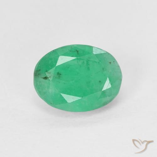 0.90ct Naturel Vert jade Émeraude, ovale, VS-SI