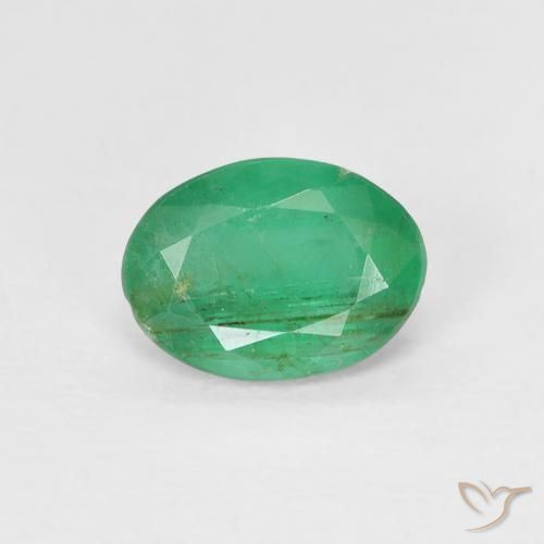 0.77ct Naturel Vert jade Émeraude, ovale, VS-SI