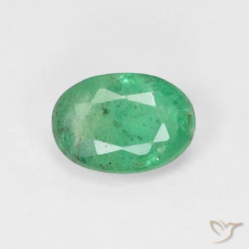 0.79ct Naturel Vert clair Émeraude, ovale, VS-SI