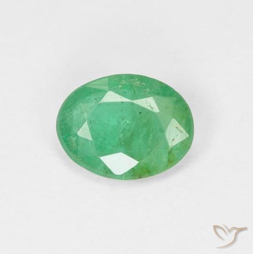 0.92ct Naturel Bleu vert Émeraude, ovale, VS-SI