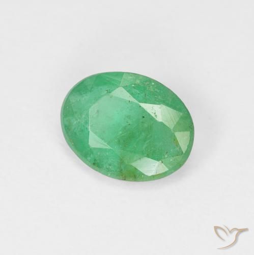 Émeraude Bleu vert naturelle ovale, 0.92 ct, VS-SI