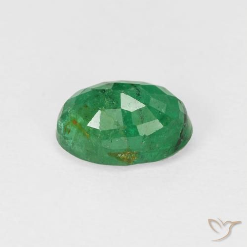 Émeraude Vert chaud naturelle ovale, 0.93 ct, SI