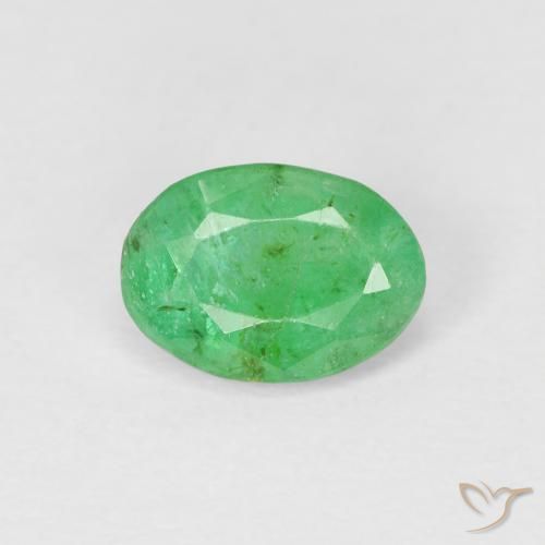 0.80ct Naturel Vert moyen Émeraude, ovale, SI