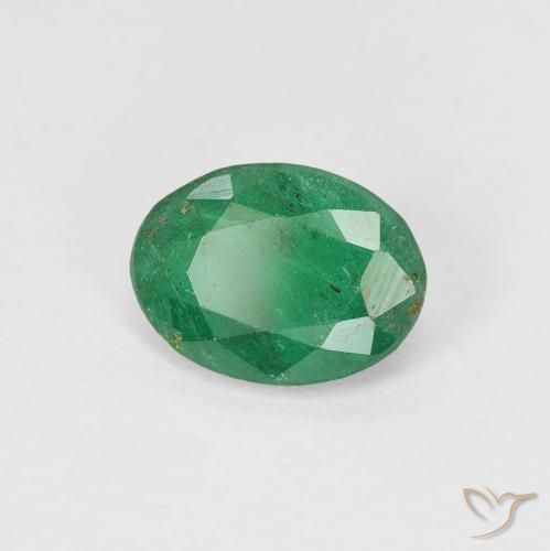 Émeraude Vert chaud naturelle ovale, 1.02 ct, VS-SI