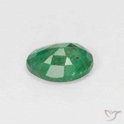 Émeraude Vert chaud naturelle ovale, 1.02 ct, VS-SI