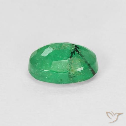 Émeraude Vert clair naturelle ovale, 0.58 ct, VS-SI