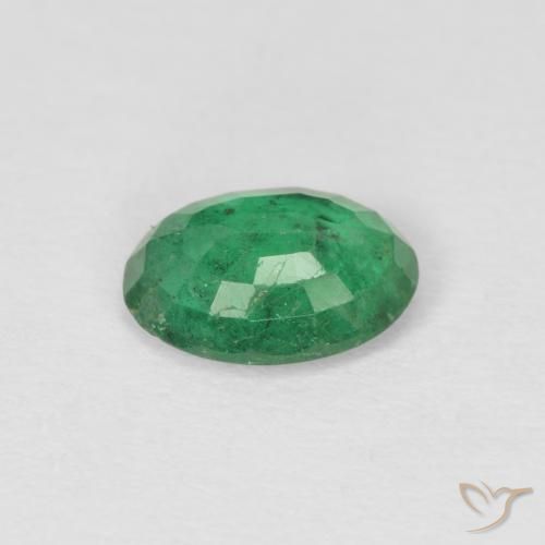 Émeraude Vert chaud naturelle ovale, 0.60 ct, SI