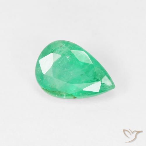 0.78ct Naturel Vert menthe intense Émeraude, En forme de poire, VS-SI
