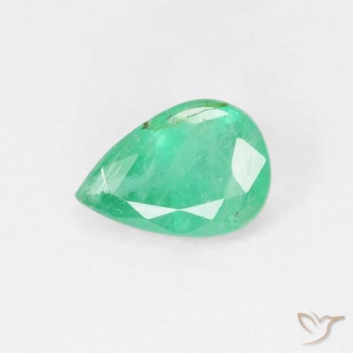 Émeraude Vert menthe intense naturelle En forme de poire, 0.78 ct, VS-SI