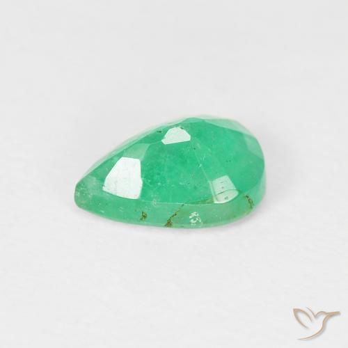 Émeraude Vert menthe intense naturelle En forme de poire, 0.78 ct, VS-SI