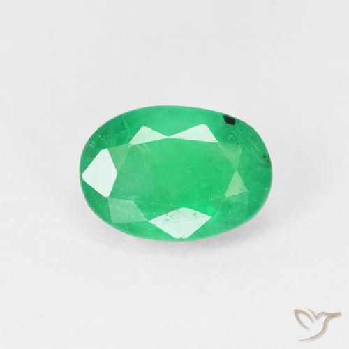 0.86ct Naturel Vert jaunâtre Émeraude, ovale, VS-SI